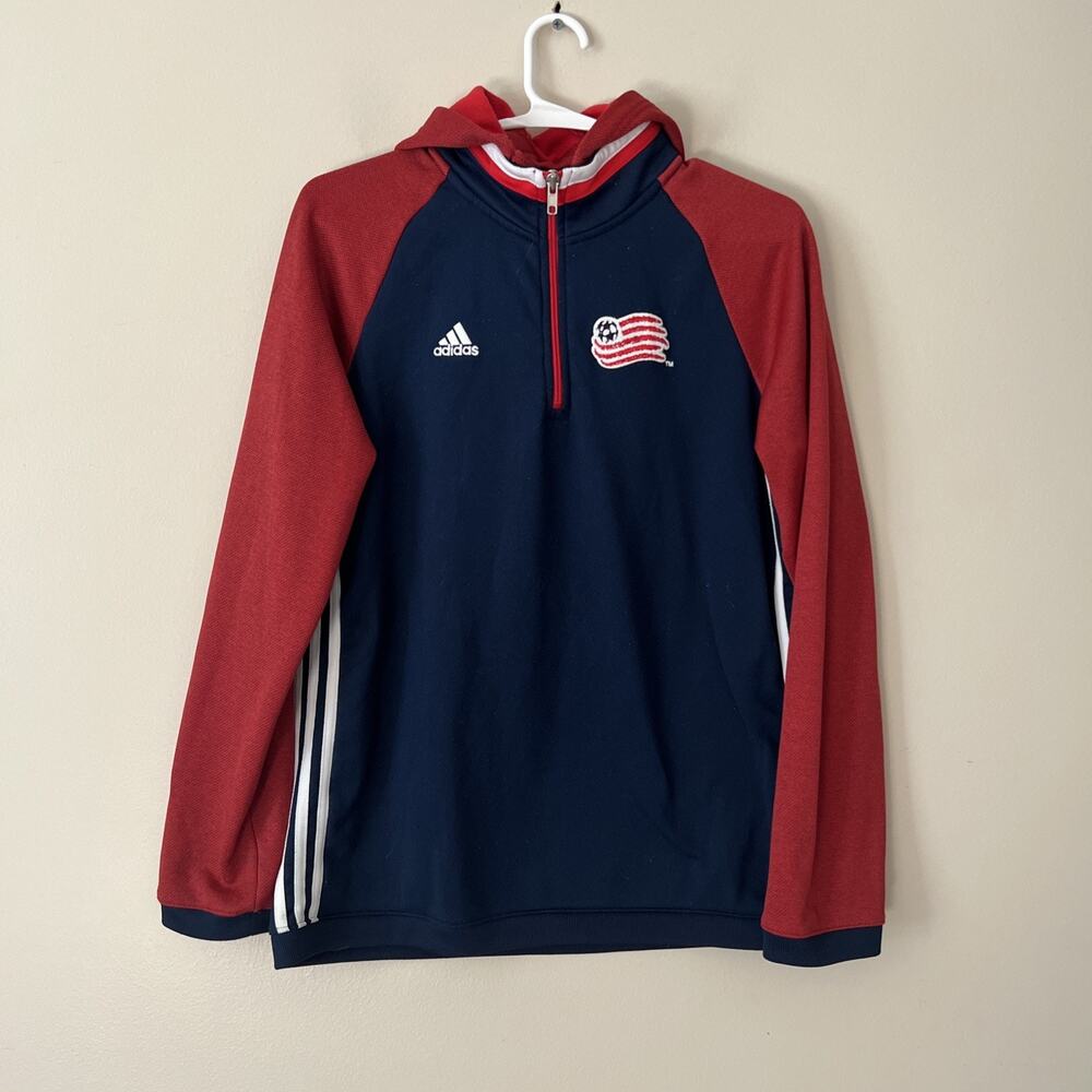 Adidas New England Revolution Men’s Large Red/White/Blue quarter zip